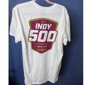 Indy 500 108th Running Gainbridge White T-Shirt Men’s Large New With Tags